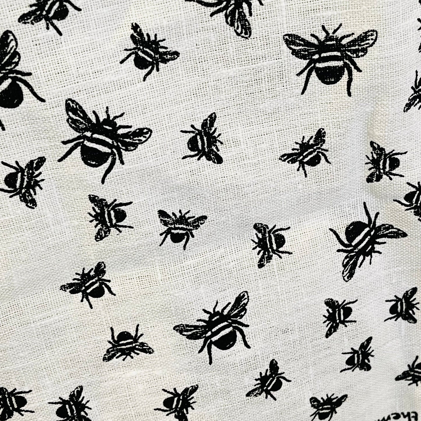 Bee Tea Towel White