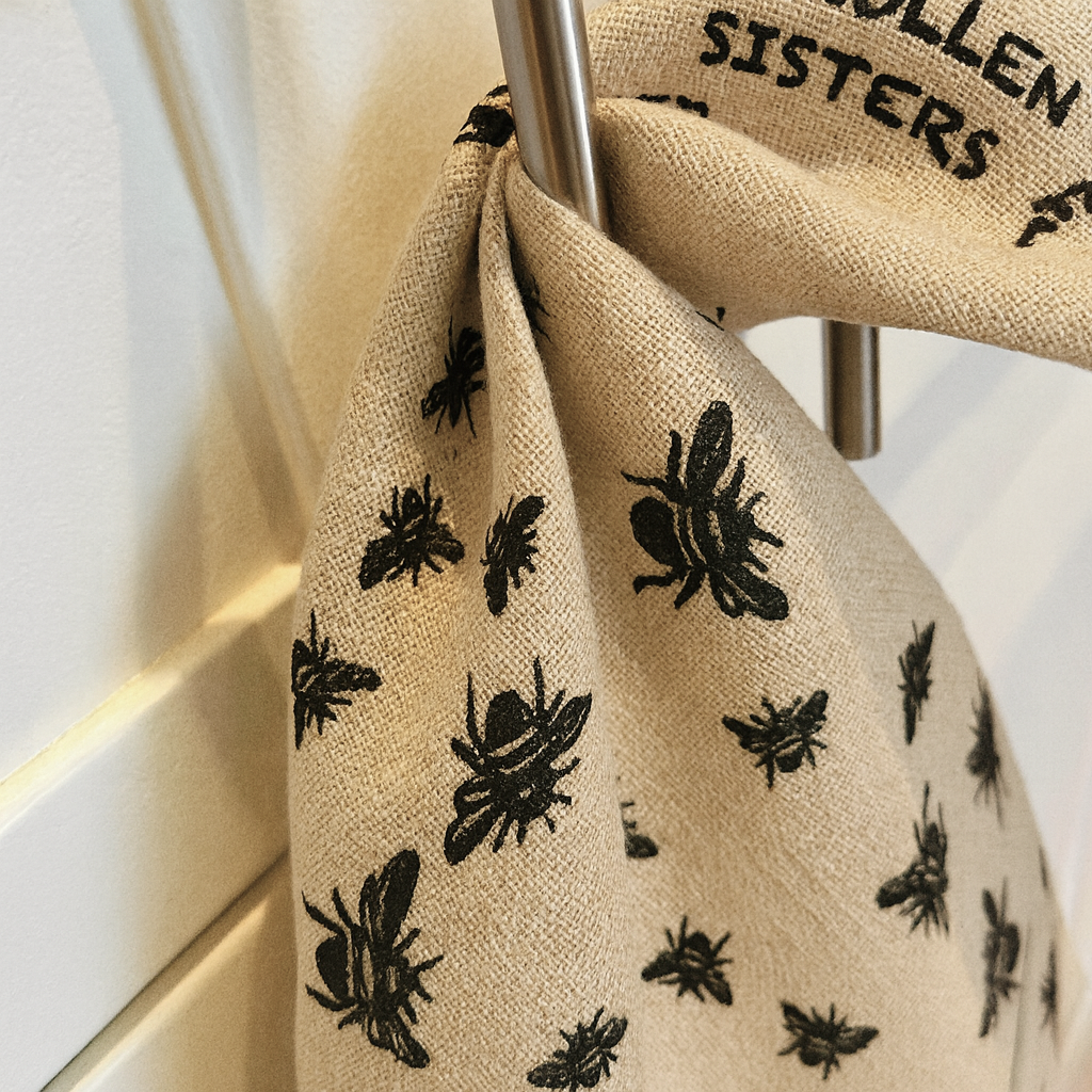Bee Tea Towel Natural