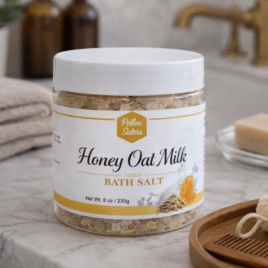 Honey, Oat, Milk Bath Salts.