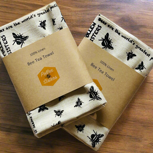 Bee Tea Towel Natural