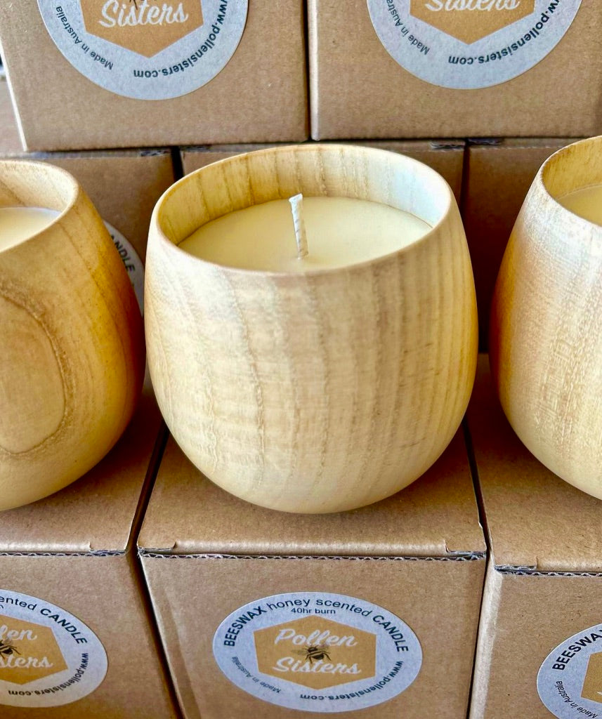 Beeswax Candle Timber